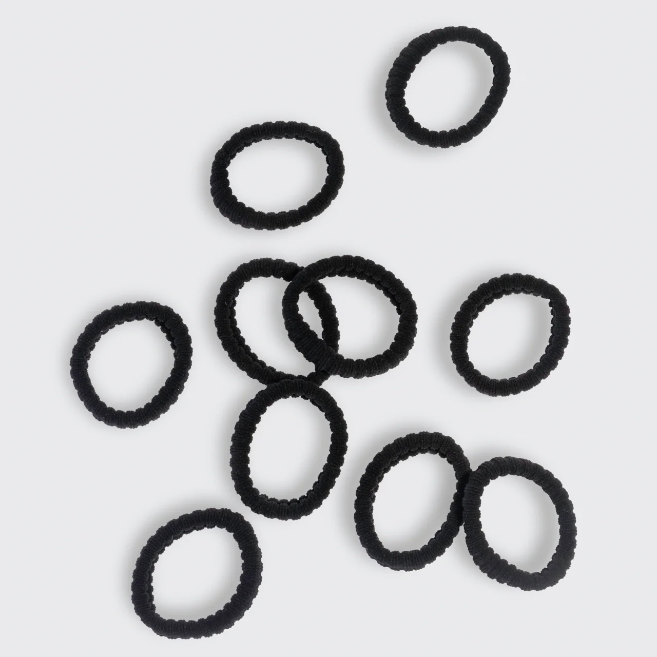 Black Ribbed Hair Elastics - Image 3