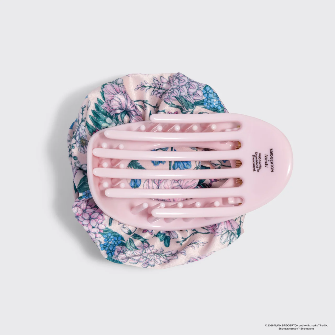 Bridgerton x Kitsch Satin Rosette Medium Flat Cloud Clip in Wisteria - Image 5