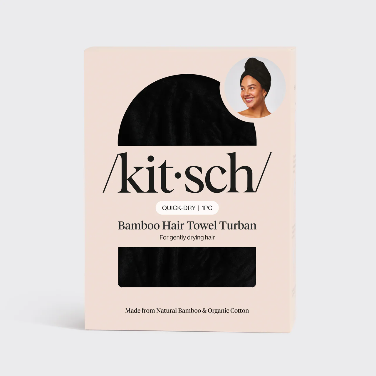Microfiber Hair Towel - Black - Image 3