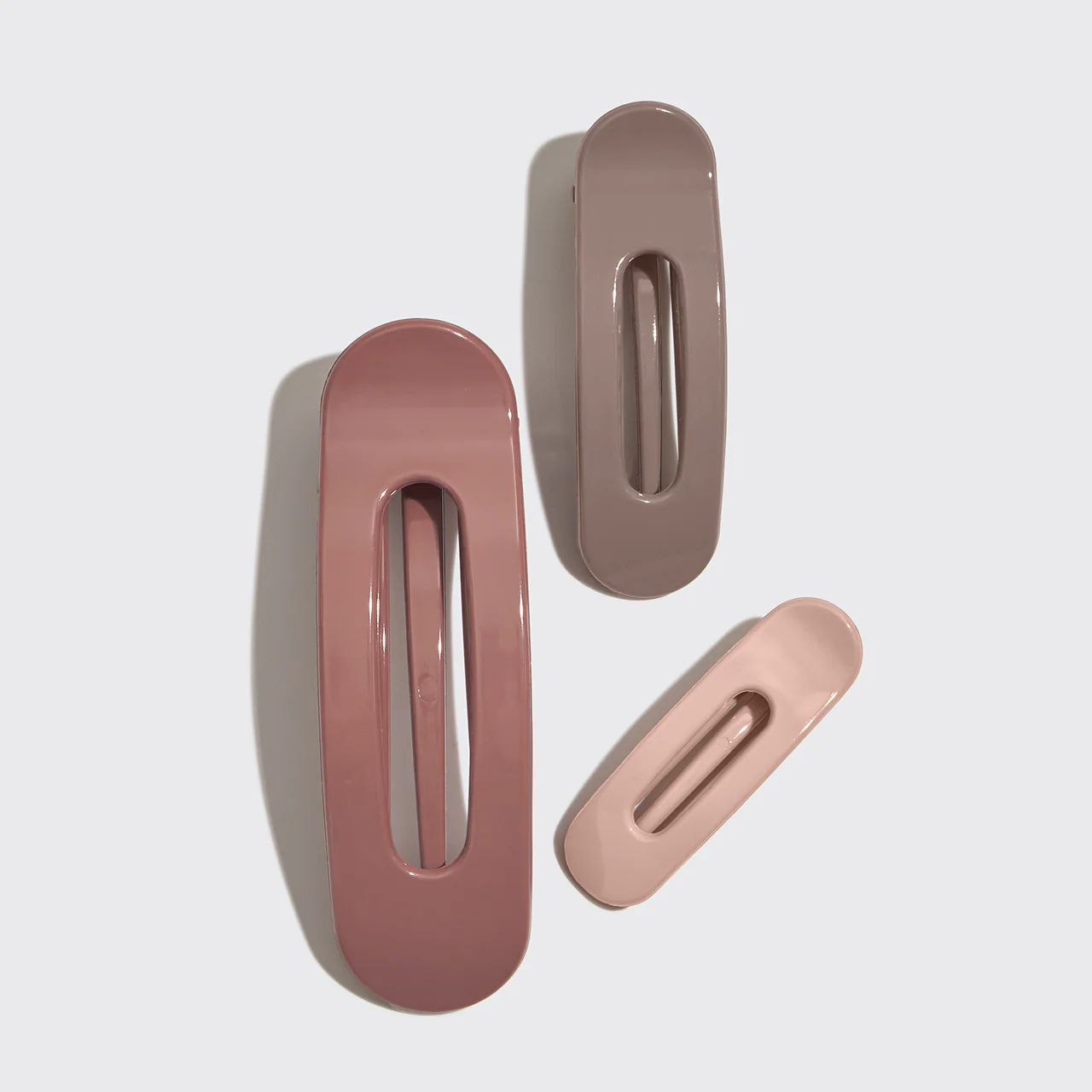Flat Lay Claw Clip 3pc Flat - Terracotta - Image 2