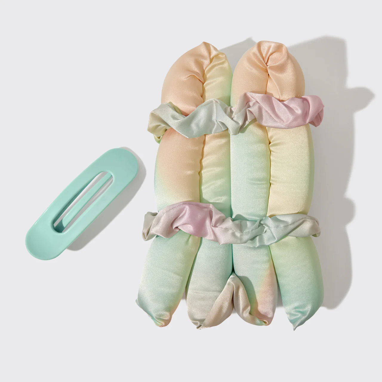 Hair Hero XL Satin Heatless Styling & Flat Lay Claw 4pc Set - Aura - Image 2