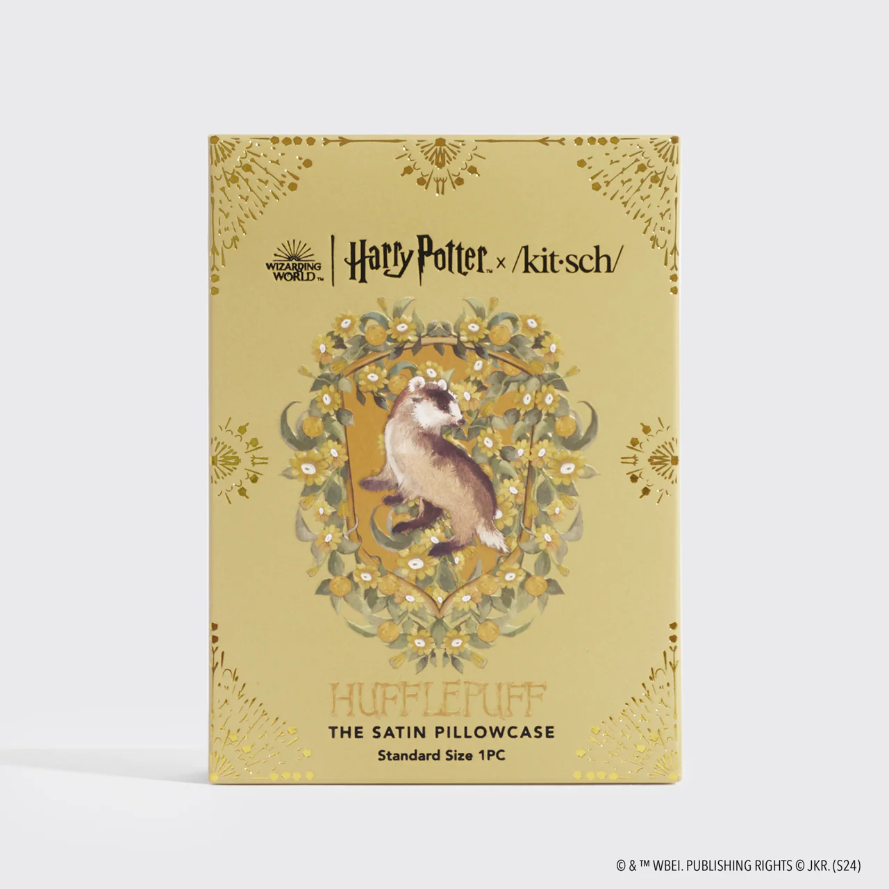 Kitsch x Harry Potter Satin Pillowcase in Hufflepuff - Image 3