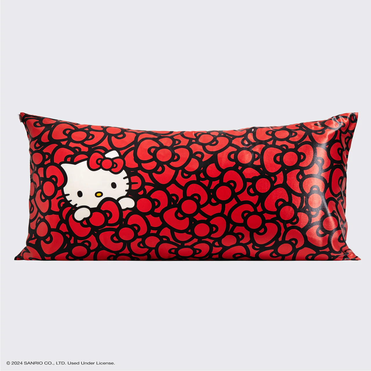 Kitsch x Hello Kitty Satin Pillowcase in Kitty Bathes in a Sea of Bows - King - Image 2