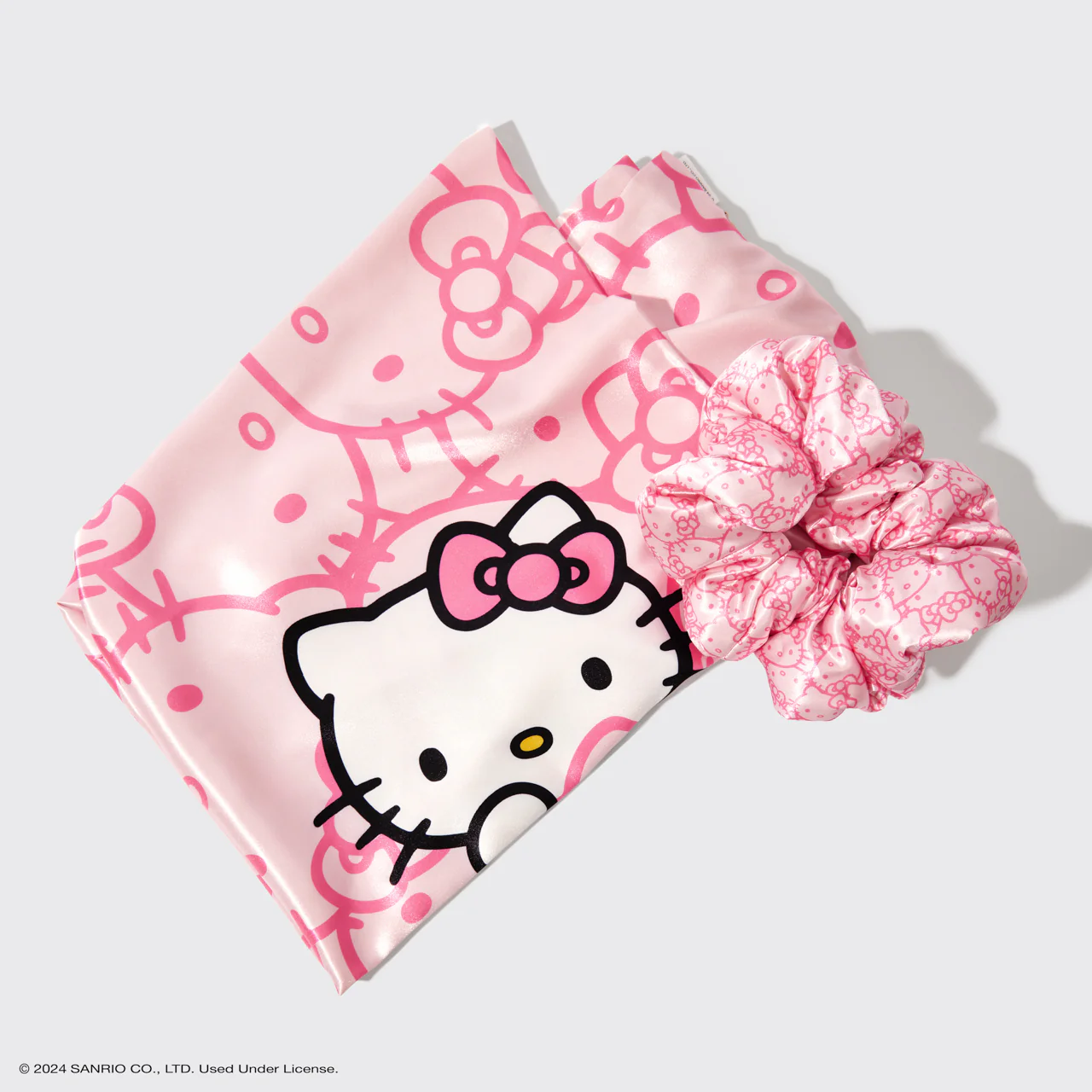 Hello Kitty x Kitsch Satin Pillowcase & Pillow Scrunchie 2pc Set - Image 4