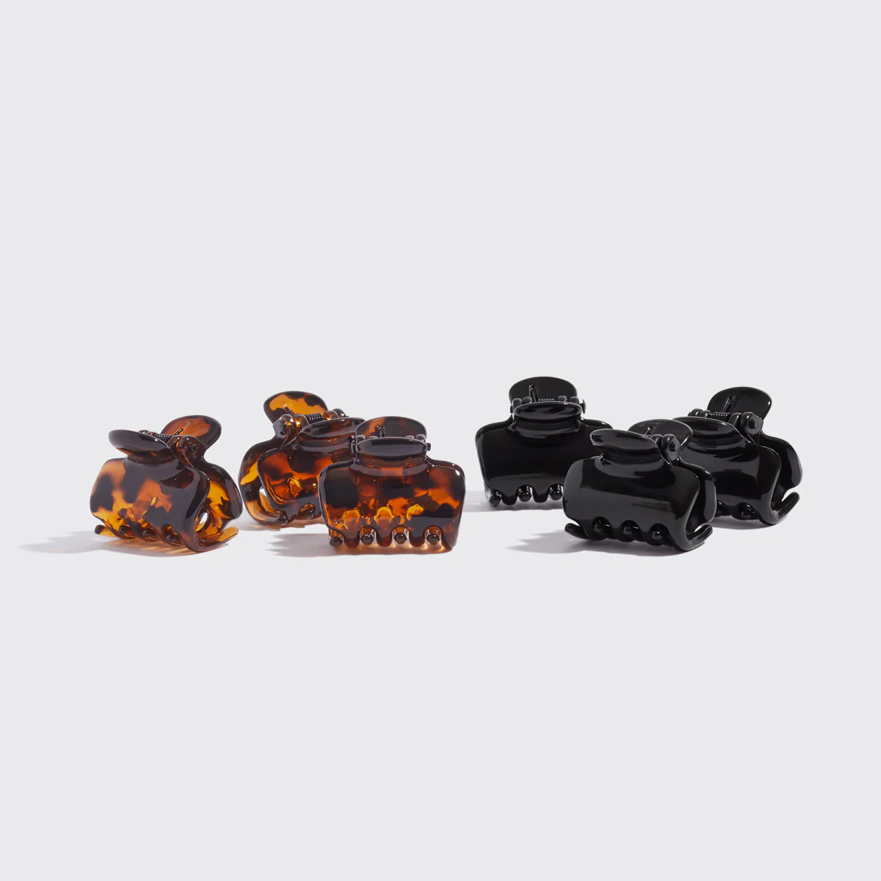 Black & Tort Cloud Claw Clips 6pc Set - Mini - Image 2