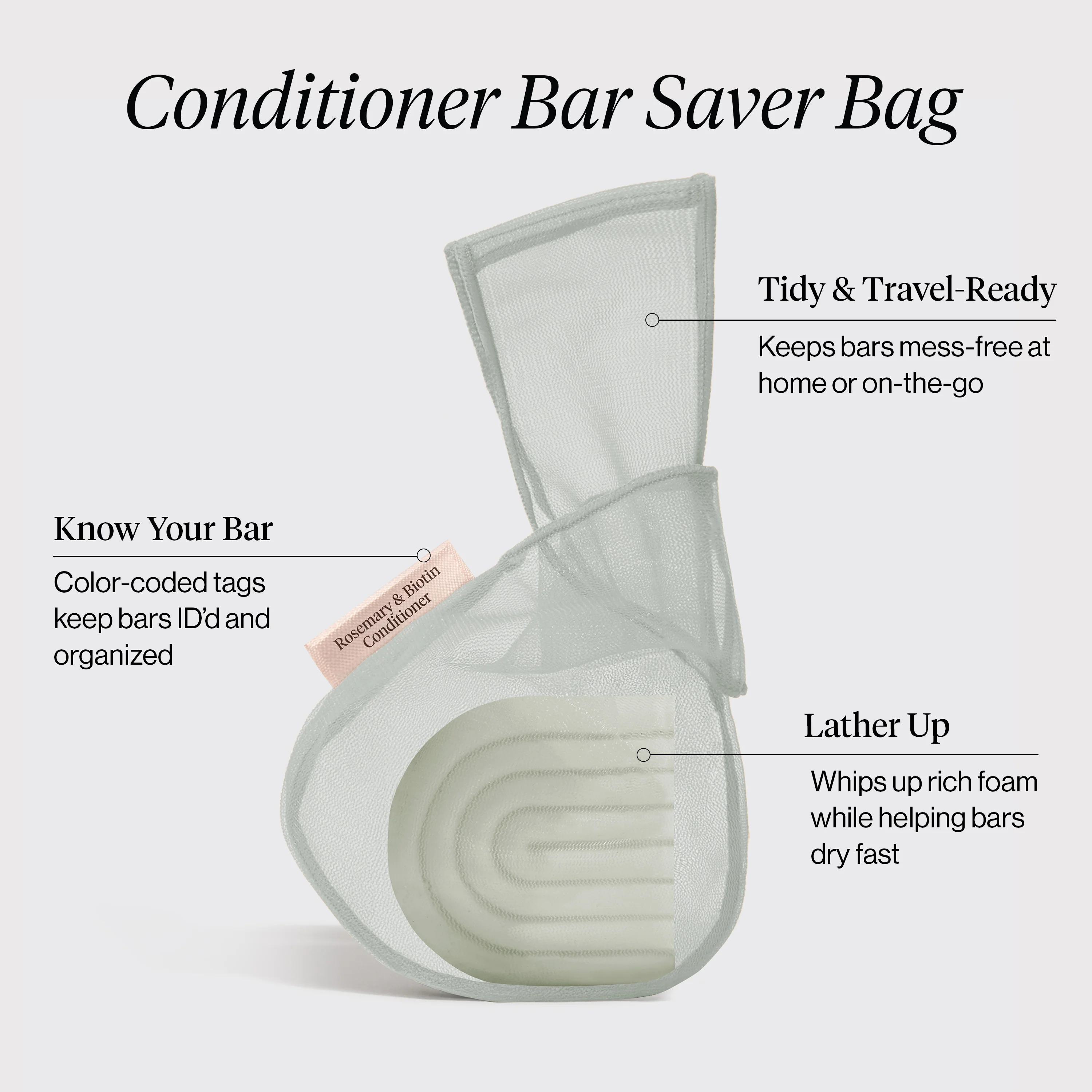 Kitsch Bar Saver Bag - ROSEMARY & BIOTIN Conditioner - Image 2