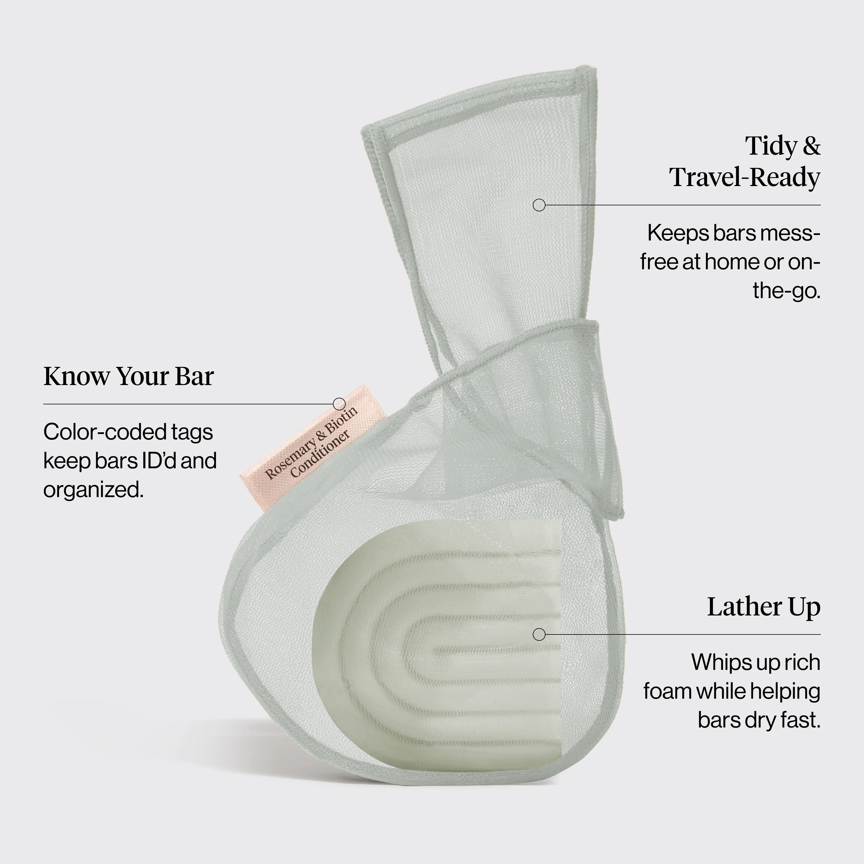 Rosemary & Biotin Conditioner Bar Saver Bag - Image 3
