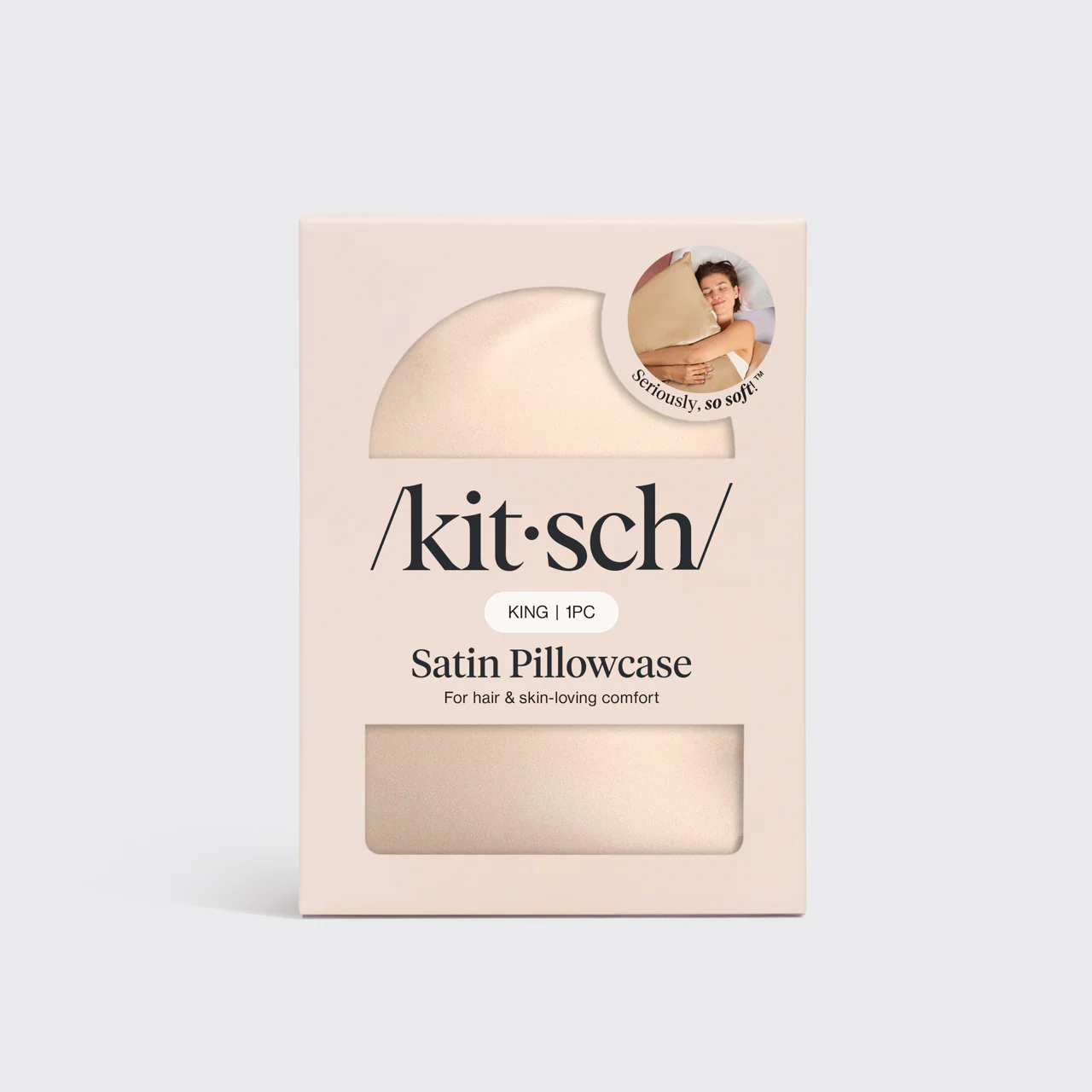 Satin Pillowcase in Champagne - King - Image 3