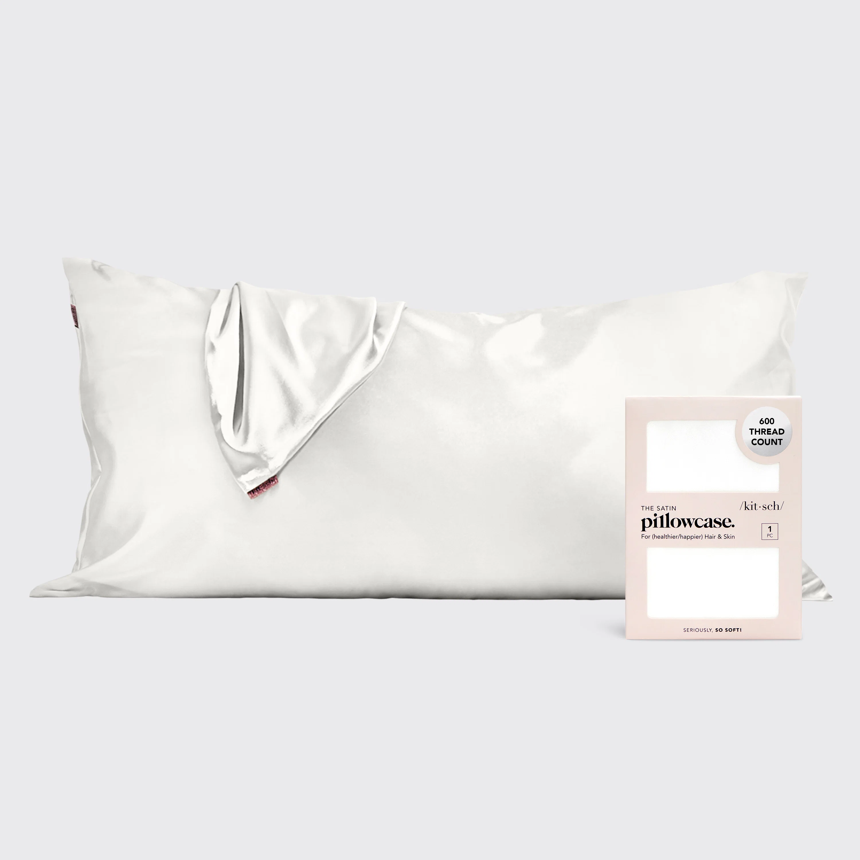 Satin Pillowcase in Ivory 4 Pack - King Bundle