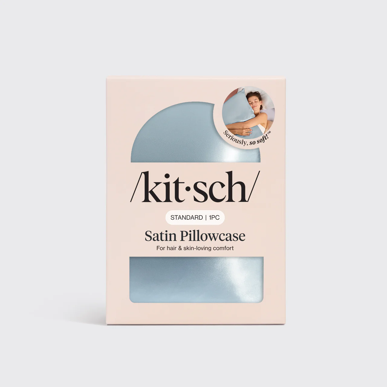 Satin Pillowcase in Haze Blue - Image 3