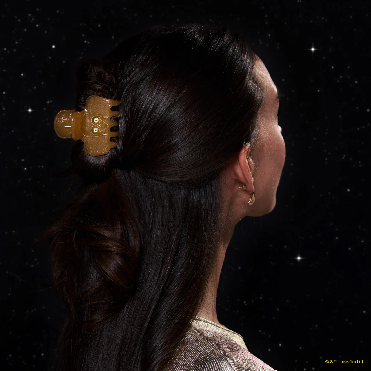 Star Wars™ & Kitsch Glitter Cloud Clip in C-3PO - Image 2