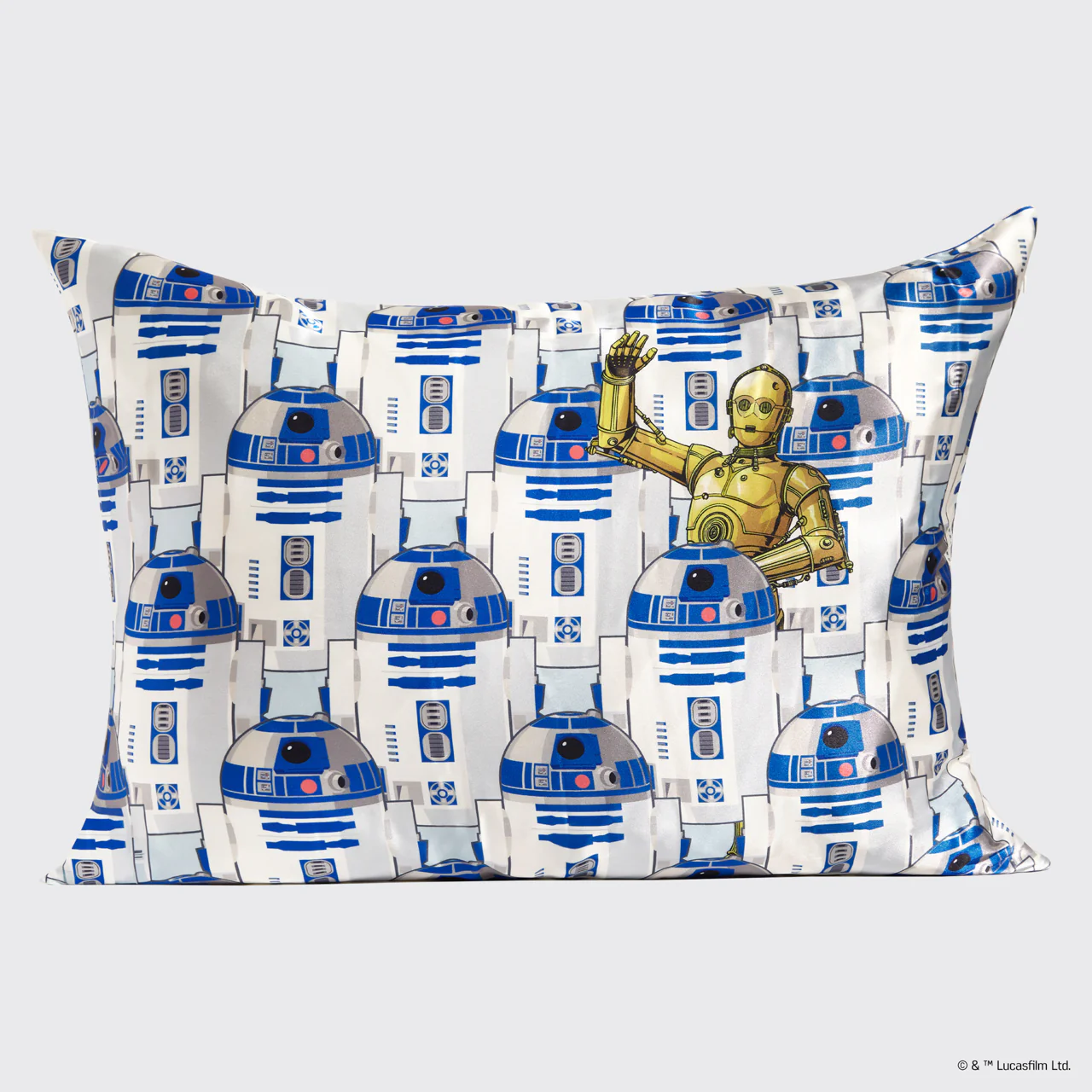 Star Wars™ & Kitsch Satin Pillowcase in R2-D2 & C-3PO - Image 2